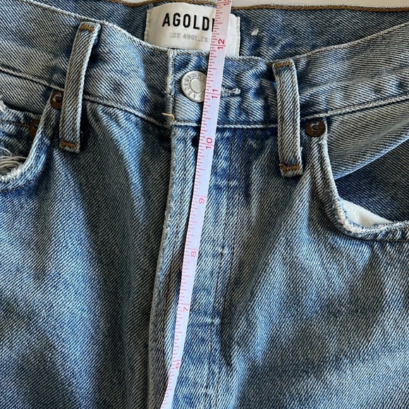 Agolde 90’s Jeans Light Wash Button Fly 100% Organic Cotton High Waist Sz 23 - Picture 12 of 16